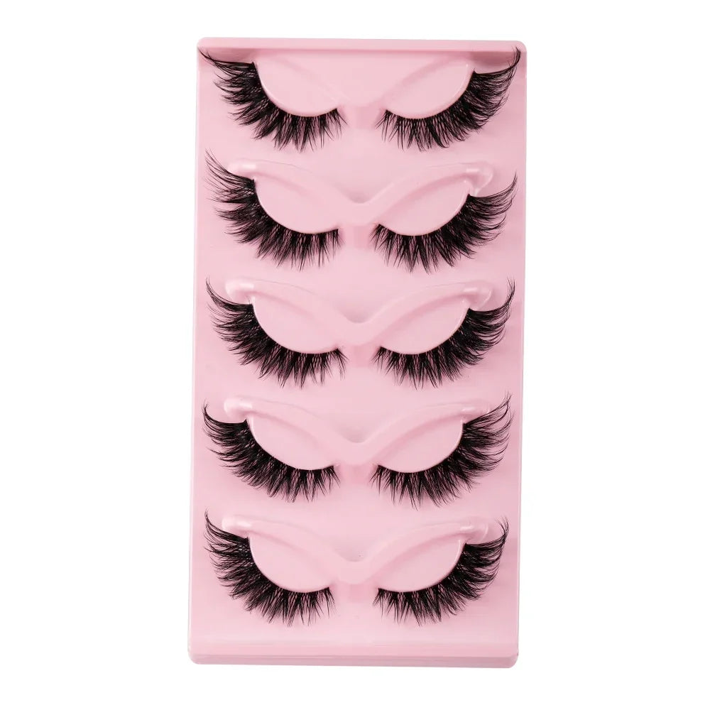 Cat Eye Strip Fake Eyelashes Natural Long Winged Synthetic Lashes