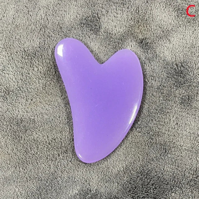 YUKUI Natural Jade Gua Sha Stone Facial Massage Tool