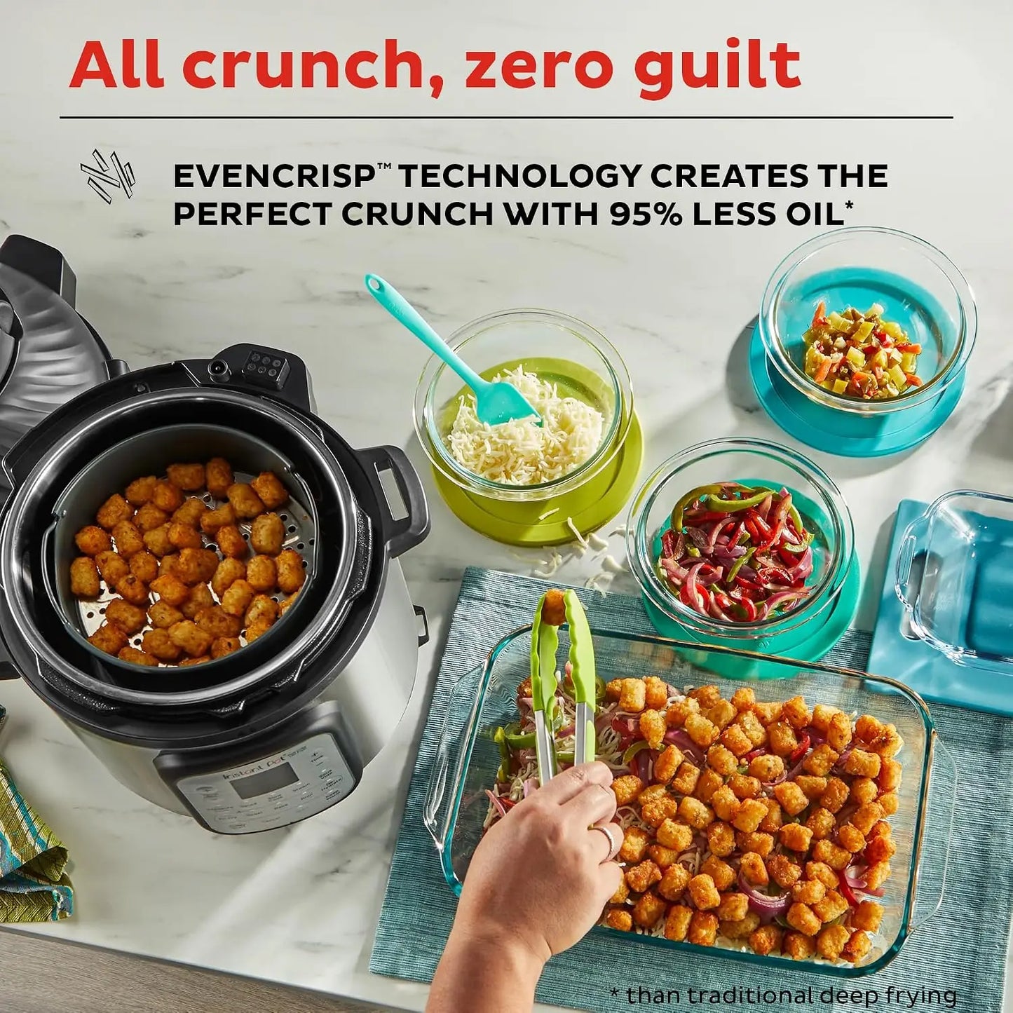 Air Fryer And Pressure Cooker 11 Functions With EvenCrisp Technology