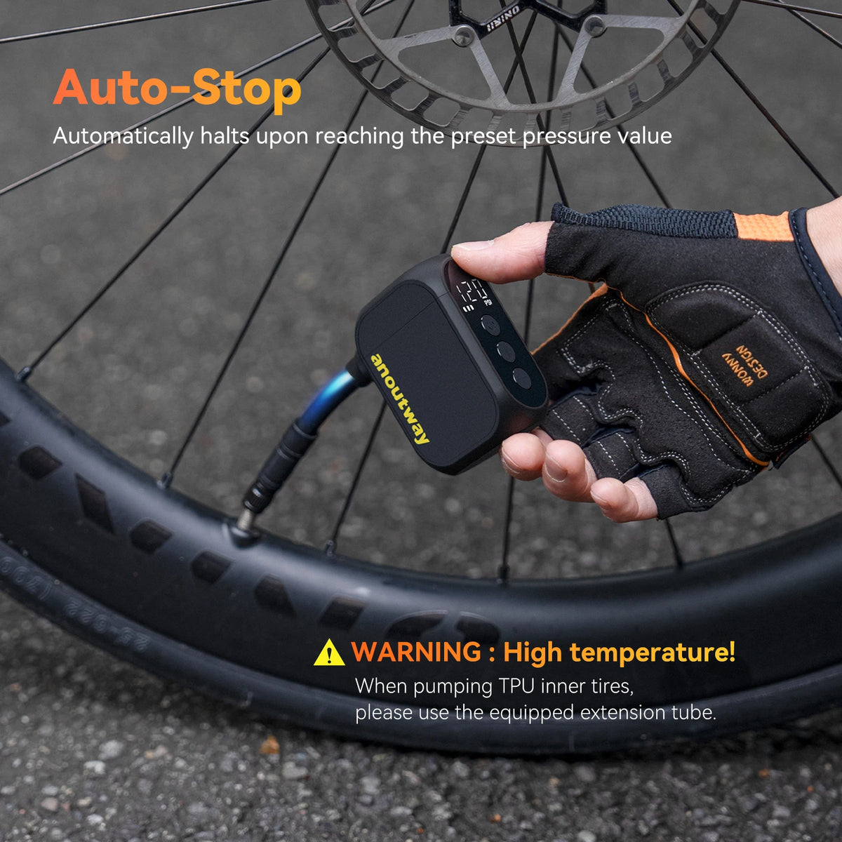 Anoutway AT1 Pro Mini Electric Tire Inflator Digital Display