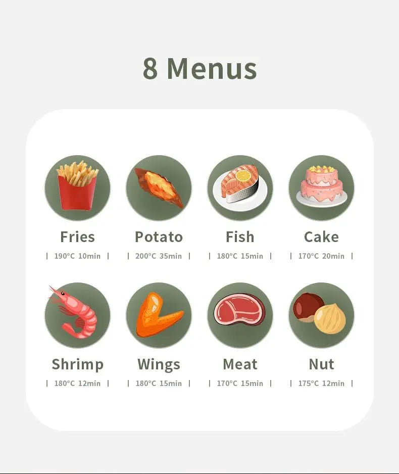 Multi-Function Air Fryer LED Touch Screen With American Plug