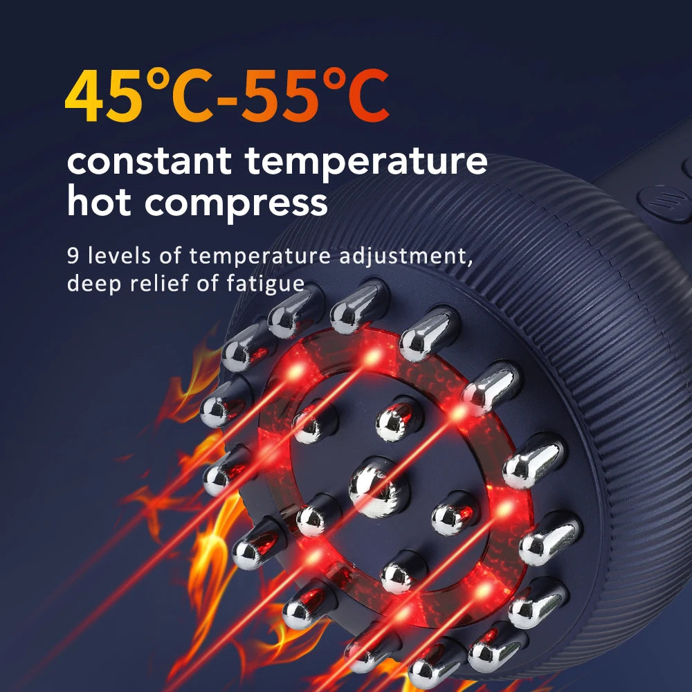 Hailicare Wireless Electric Heated Massage Brush For Microcurrent Back Massage