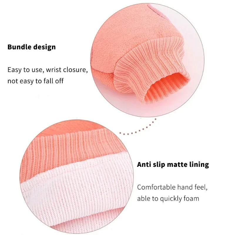 Spa Exfoliating Bath Mitt And Shower Brush For Body Scrub