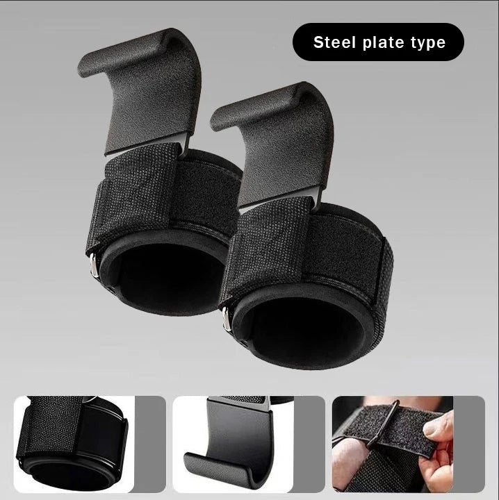 Weight Lifting Hooks Grips With Wrist Wraps For Pull Ups