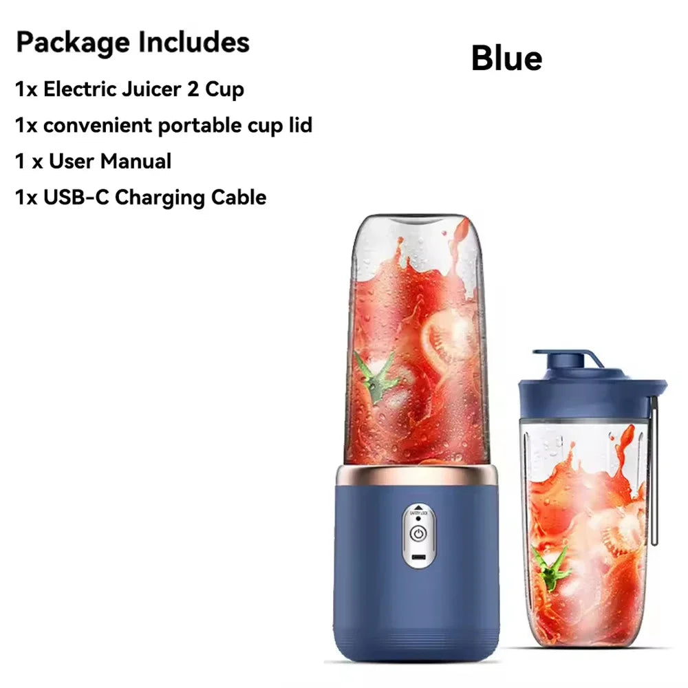 ATMDOG Portable Blender Bottle 60W 6 Blade Electric Juicer