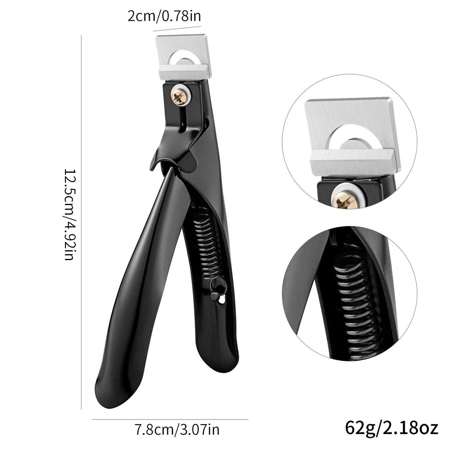 Stainless Steel Nail Trimmer Straight Edge Cutter for Acrylic and Tips