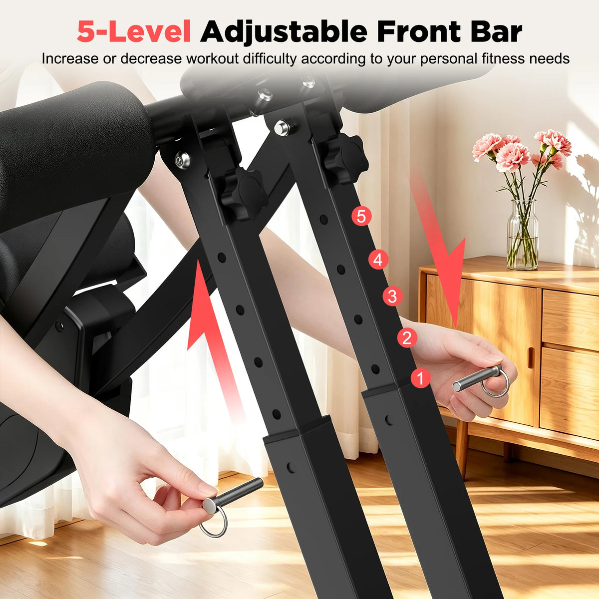 Dual Track Ab Machine Foldable Core Trainer for Home Fitness