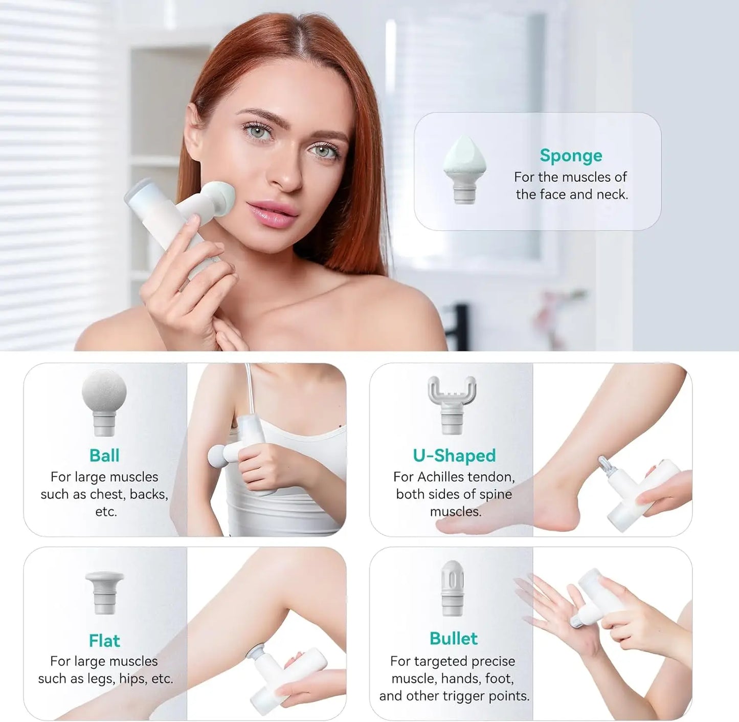 Mini Massage Gun For Pain Relief 7mm Amplitude 4 Levels Portable