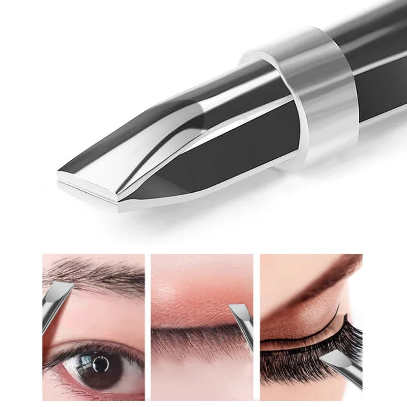 Stainless Steel Precision Tweezers Slant Tip for Facial Hair