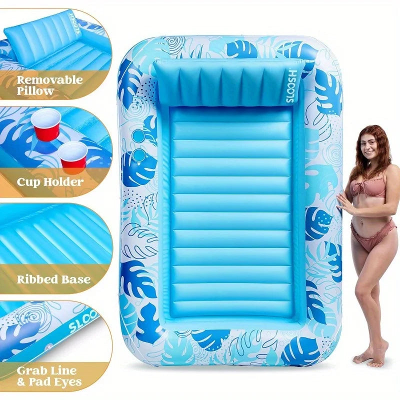 Joyfy 4 In 1 Suntan Tub Floatie Inflatable Pool Lounger