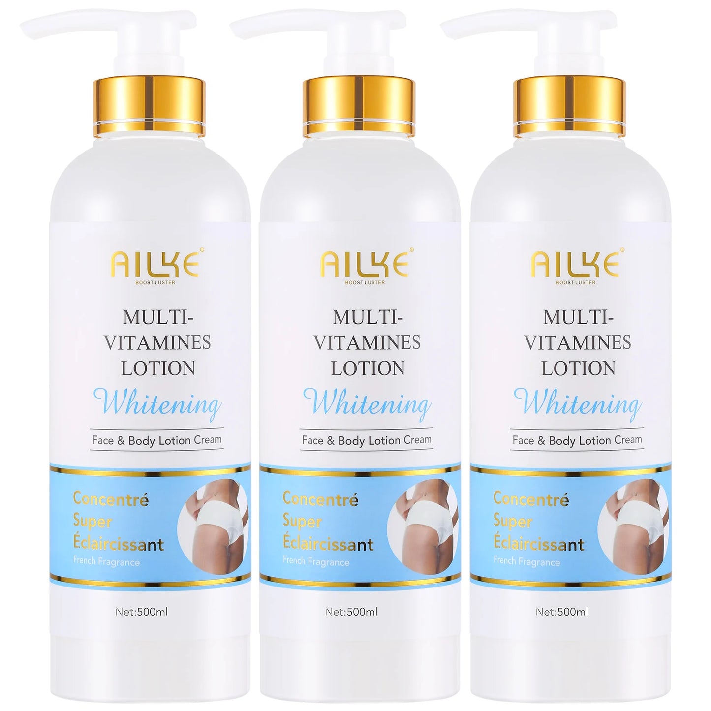 AILKE Multi Vitamin Body Lotion Whitening Dark Spots Moisturizing Antioxidant