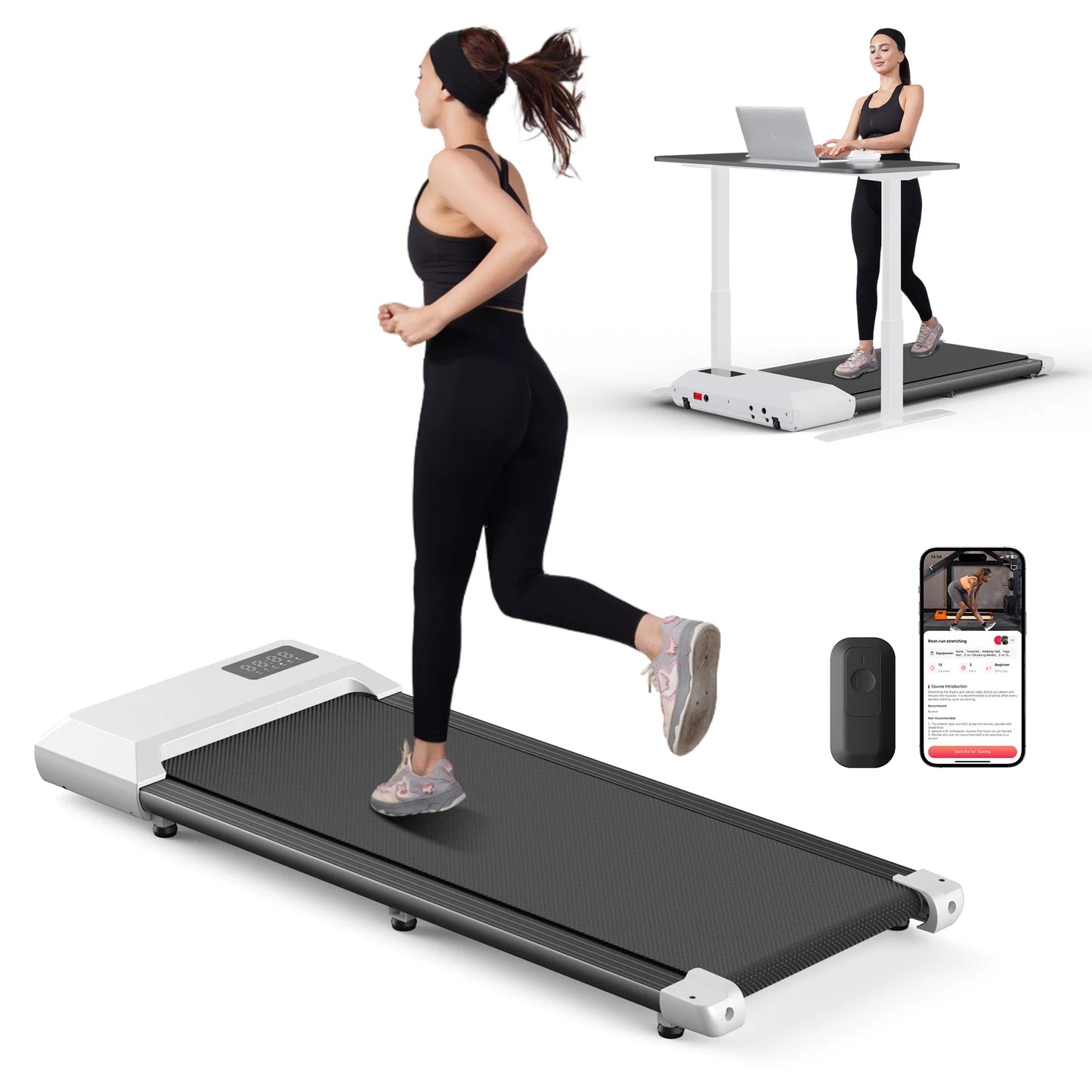 Superun 2 In 1 Home Treadmill Walking Running Fitness Machine