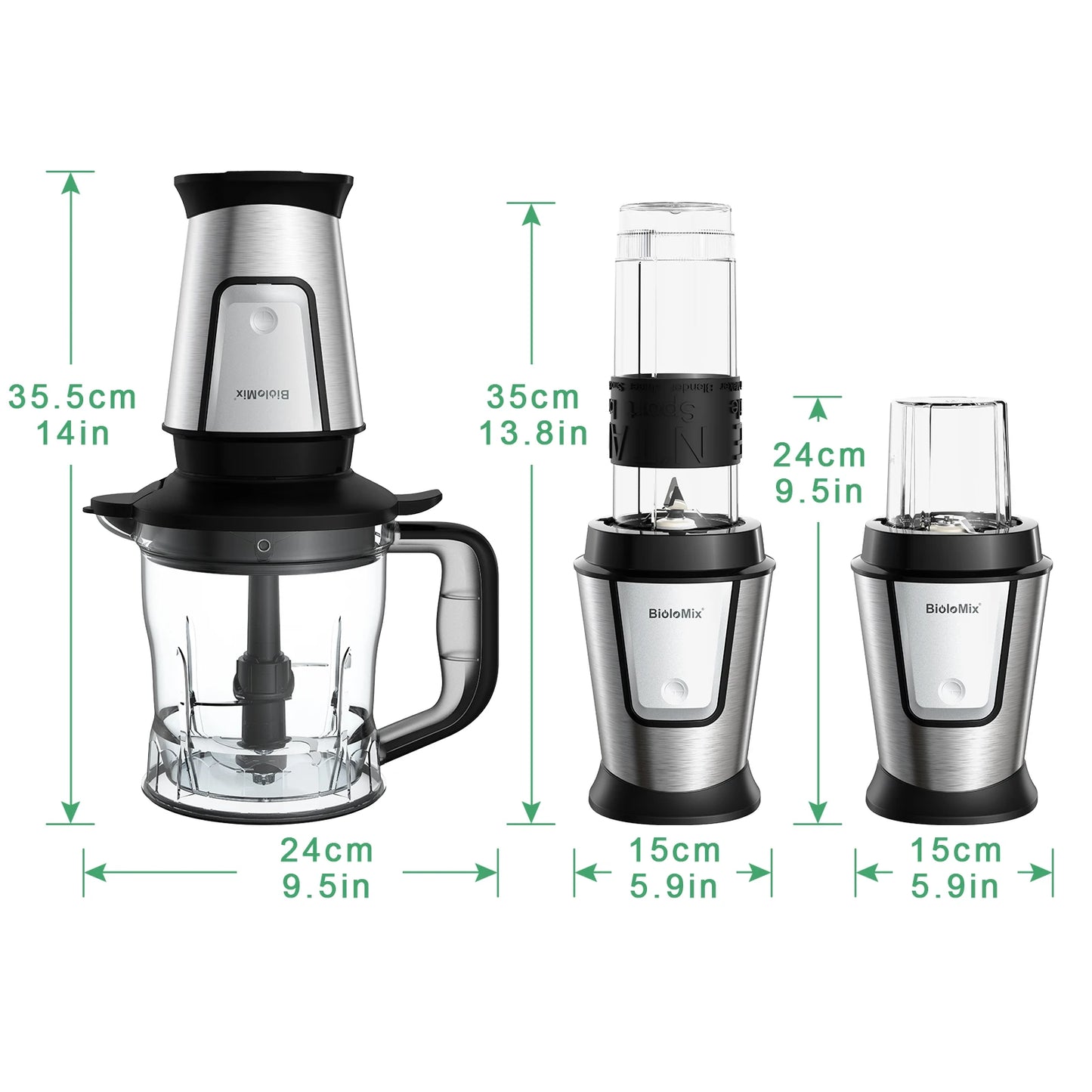 Biolomix 3 In 1 Multifunctional Food Processor 700W Power