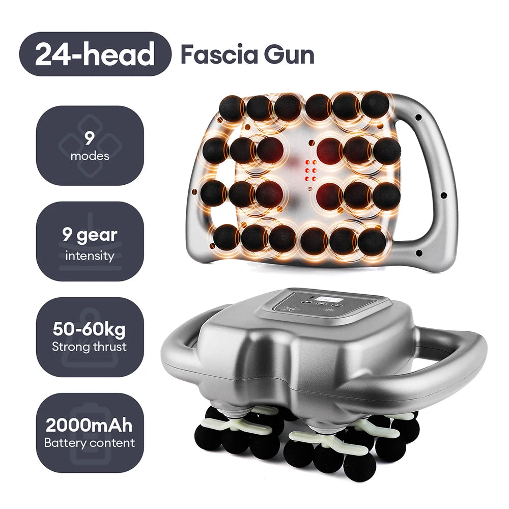 Foreverlily 16 Head Fascia Gun High Frequency Back Massager