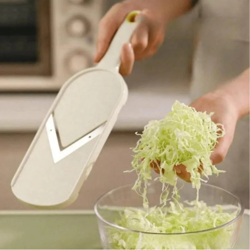 Multi Handheld Mandoline Slicer Stainless Steel V Blade With Brush