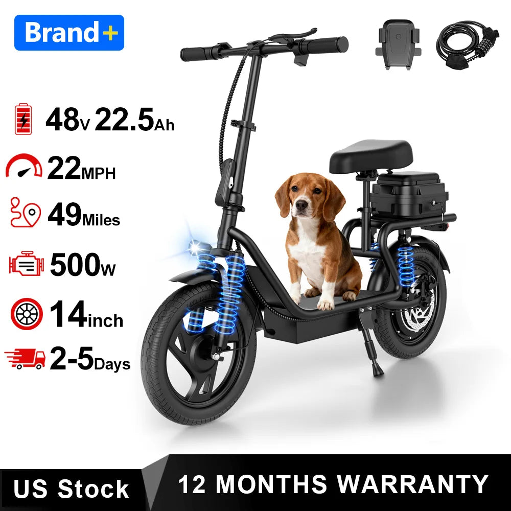 AOVOPRO Electric Bicycle Foldable 350W 17 Mile Range