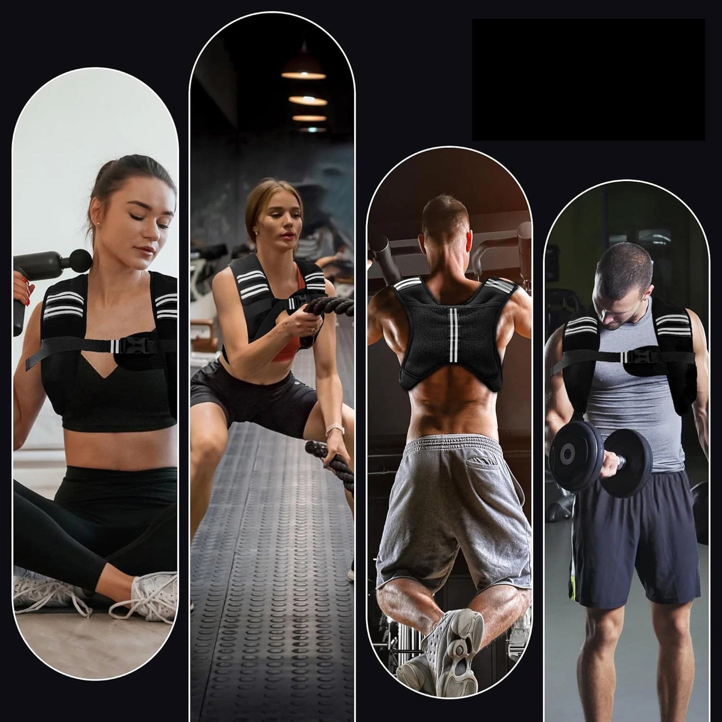 Iron Pellet Reflective Weighted Vest for Training and Running