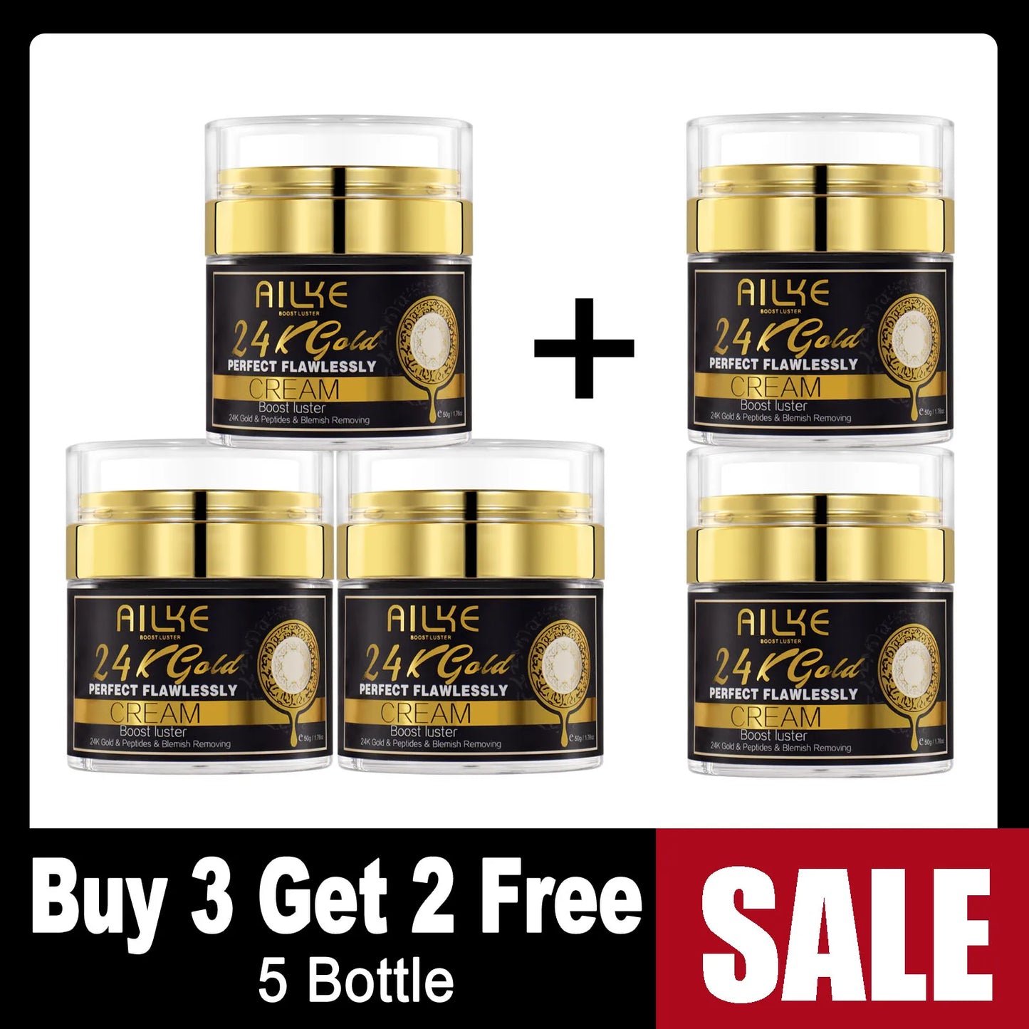 AILKE 24K Skin Care Set Whitening For All Skin Types