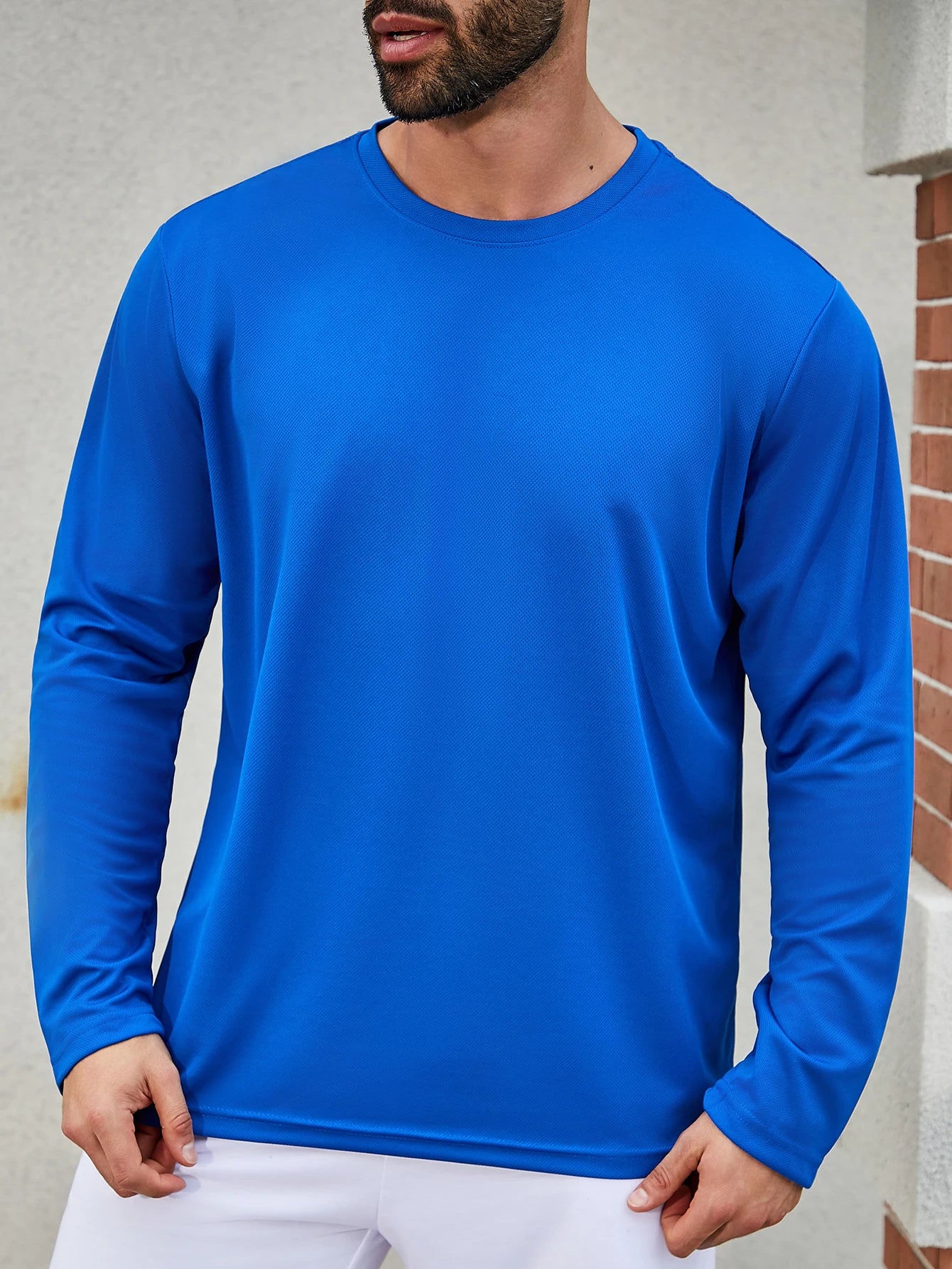 Men's Quick Dry Long Sleeve T Shirt Moisture Wicking Breathable