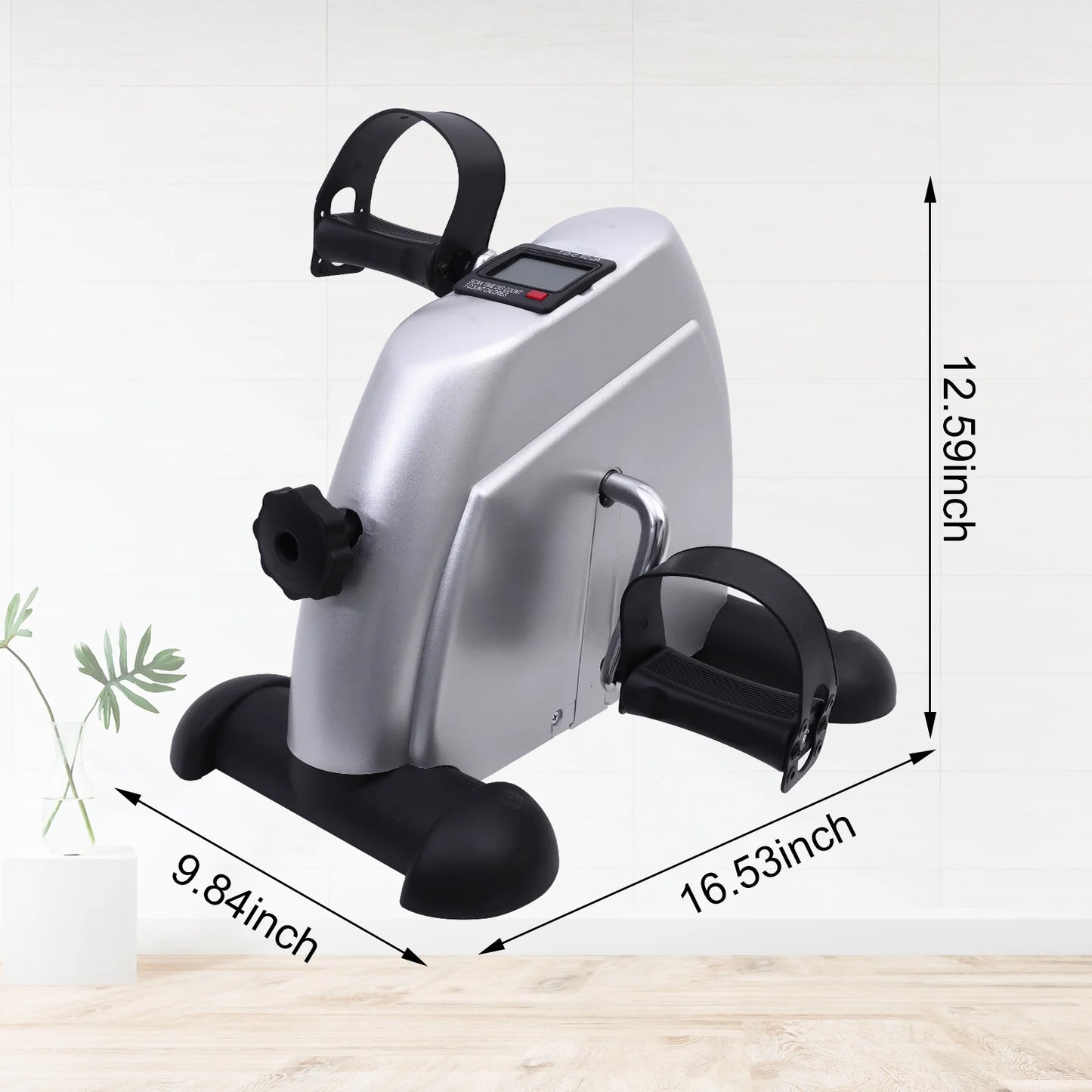 Portable Under Desk Pedal Exerciser With LCD Monitor
