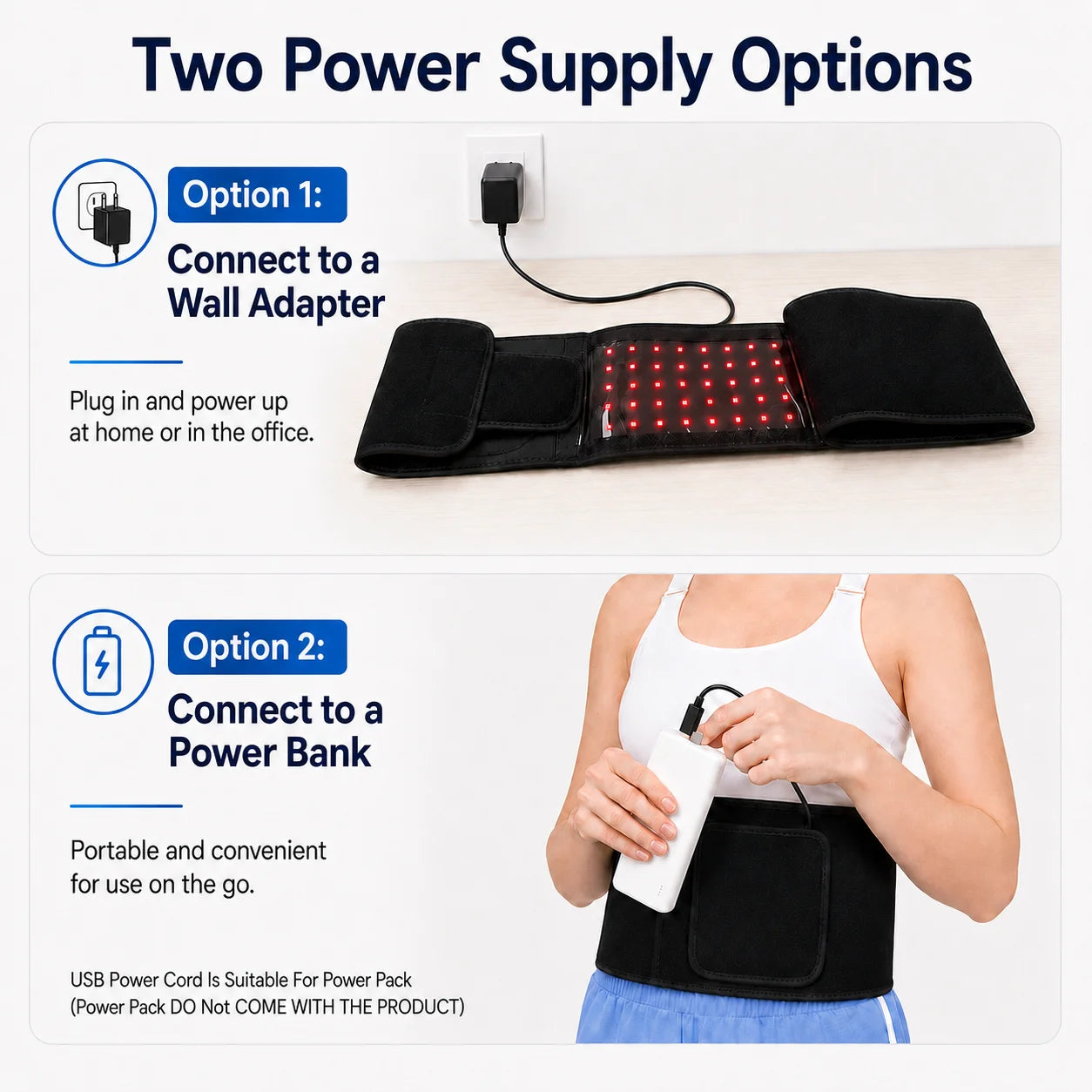 Red Light Therapy Belt 660nm 850nm Near Infrared Body Recovery