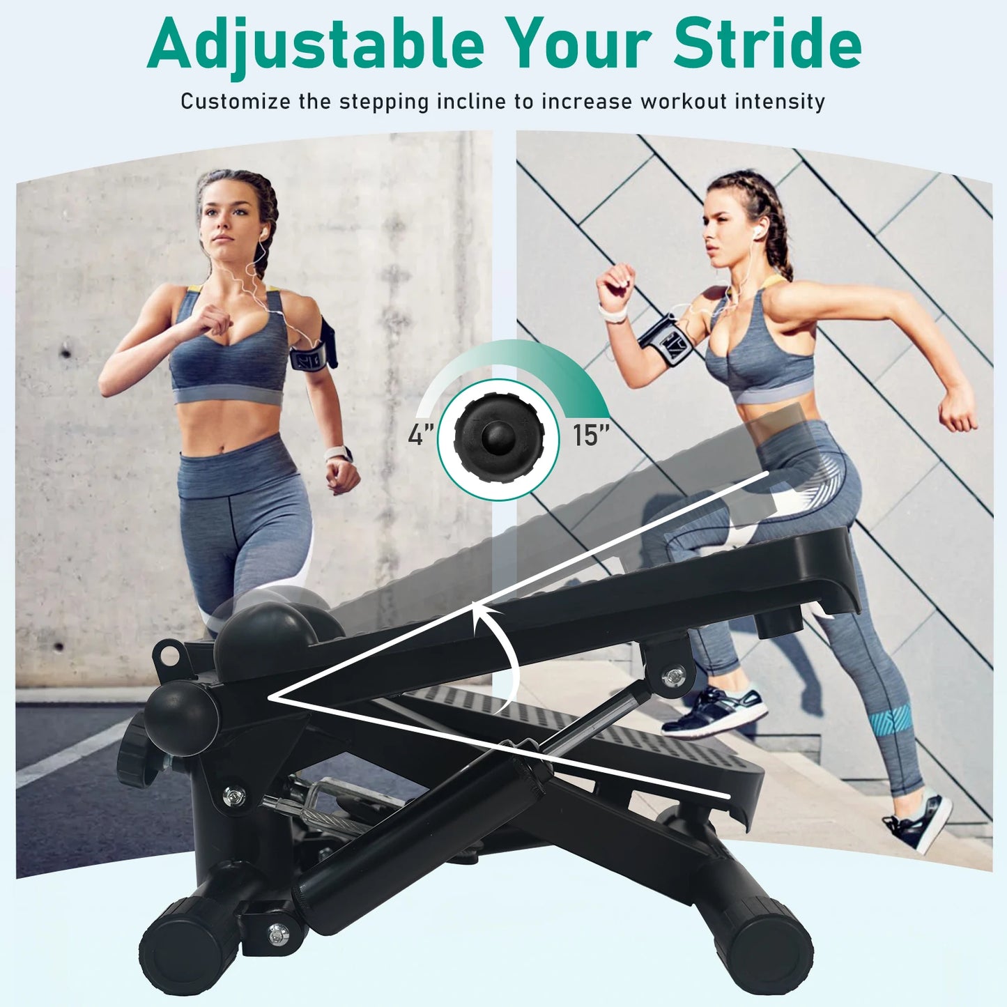 HIEE Desk Pedal Exerciser With LCD Monitor And Resistance Bands