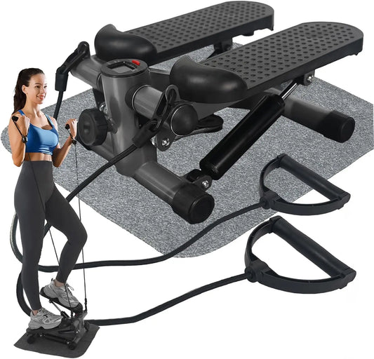 HIEE Desk Pedal Exerciser With LCD Monitor And Resistance Bands