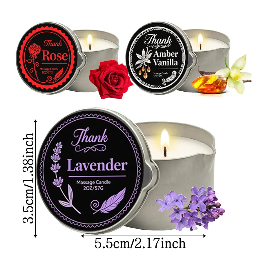 EVODUCK Massage Oil Candle With Essential Oils Scent Soy Wax