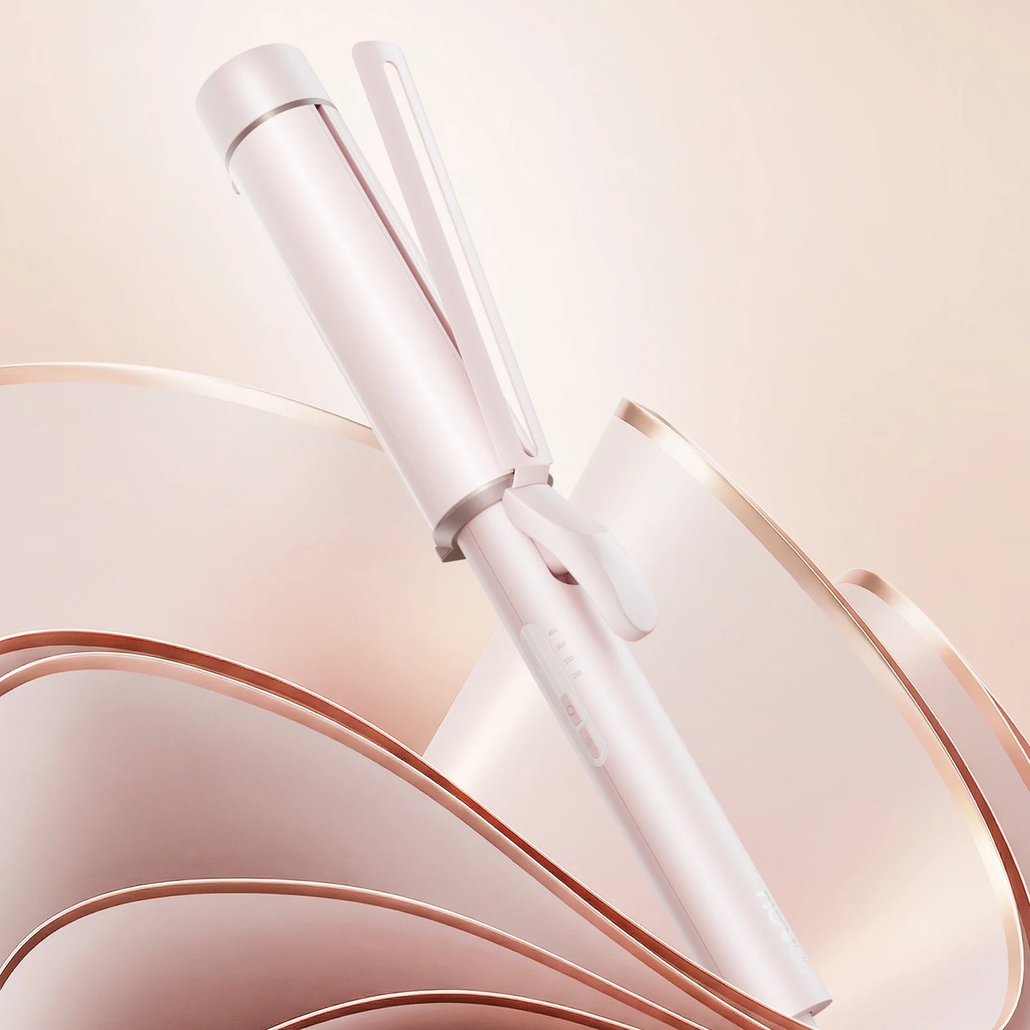 NOVUS Ceramic Tourmaline Curling Wand With 2 Clips Negative Ions