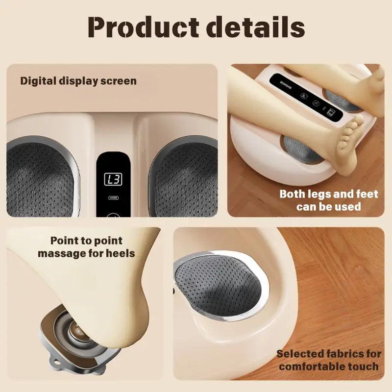 Mini Finger Press Foot Massager With Deep Kneading And Vibration