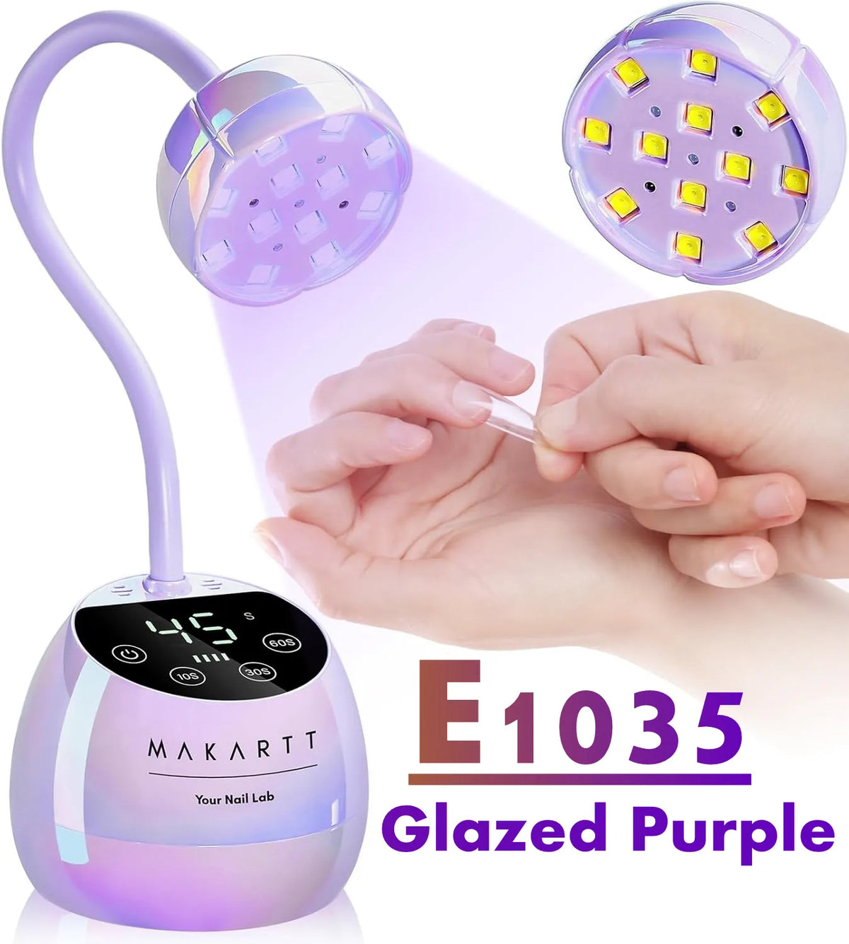 Makartt Gooseneck Cordless LED Nail Lamp With Auto Sensor