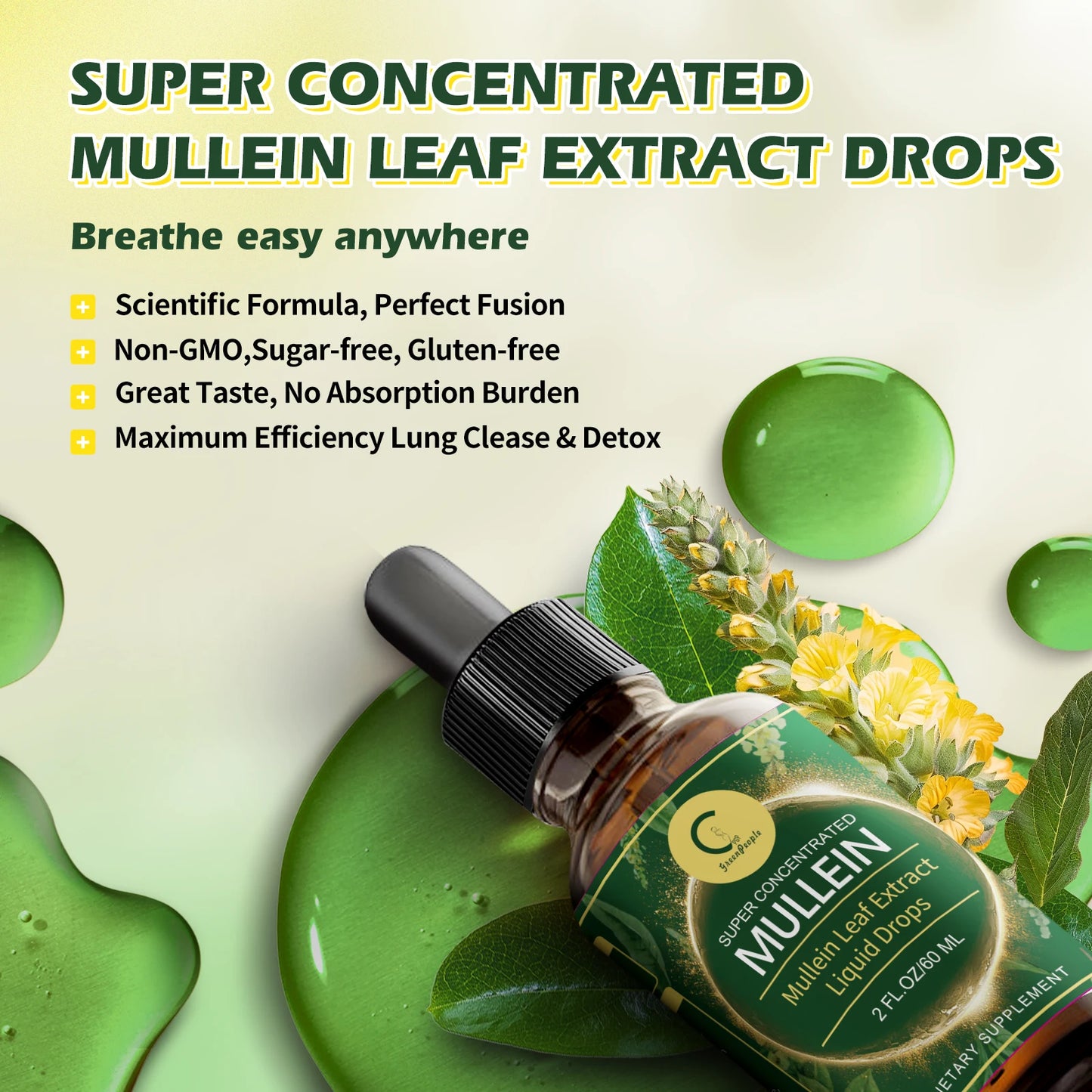MINCH Mullein Drops For Lung Health And Immune Support