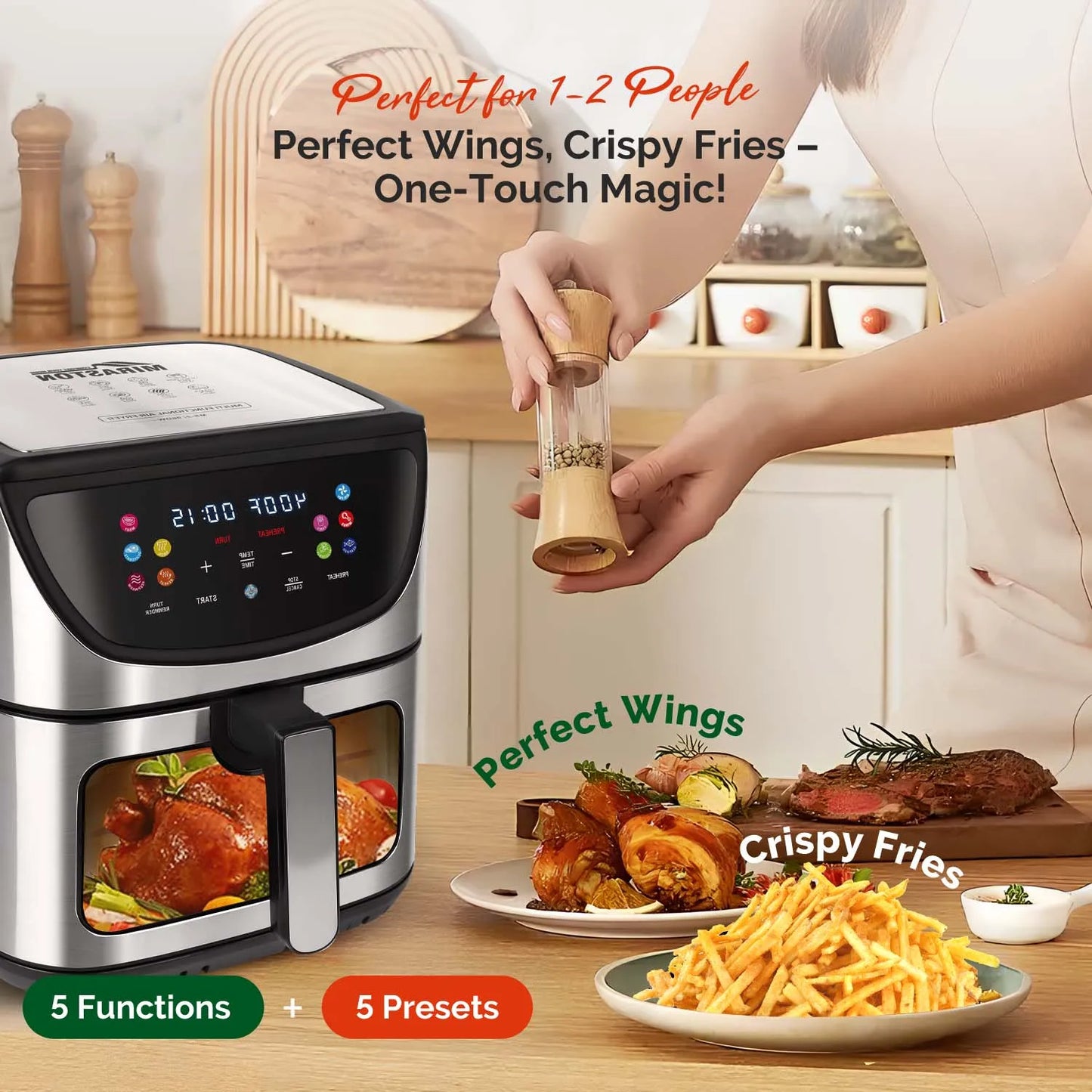 Air Fryer With View Window And 10 Presets For Family