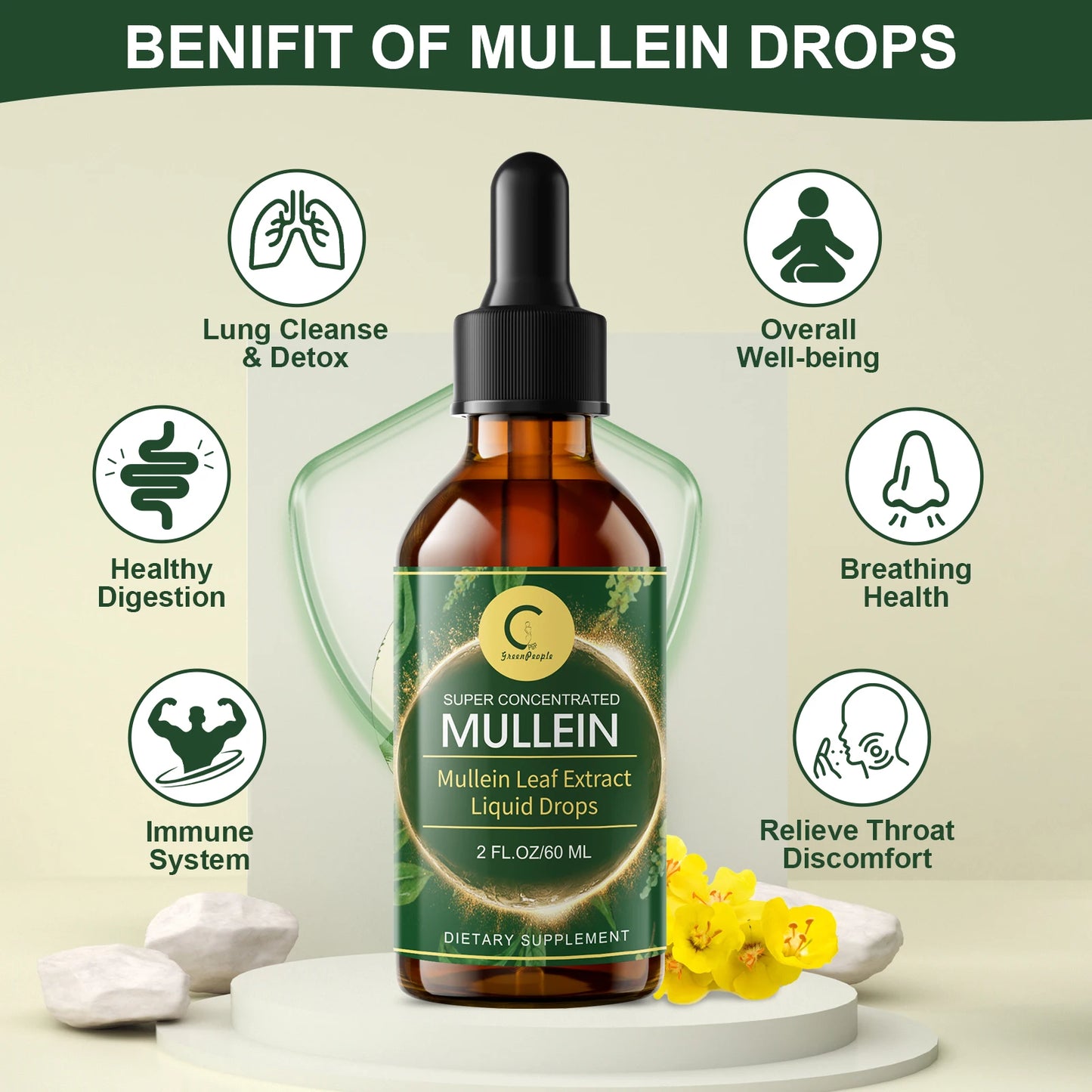 MINCH Mullein Drops For Lung Health And Immune Support