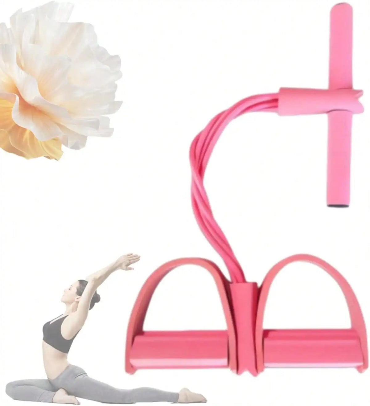 Natural Rubber 6 Tube Pedal Resistance Bands with Handles