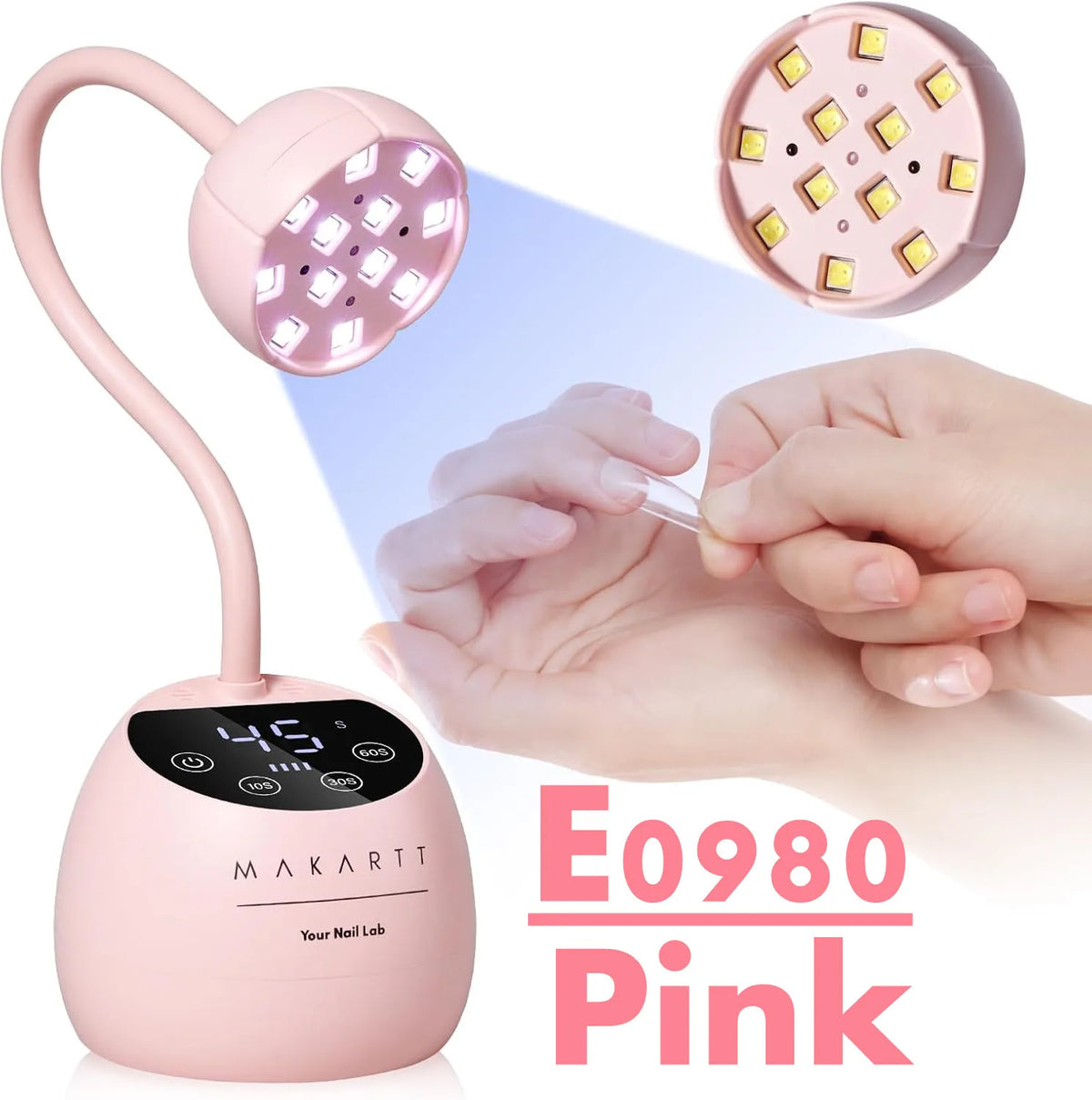Makartt Gooseneck Cordless LED Nail Lamp With Auto Sensor