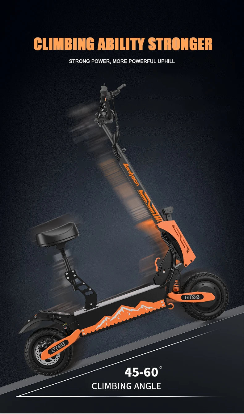 Arwibon GT08 Electric Scooter 5600W Motor Top Speed 46 MPH