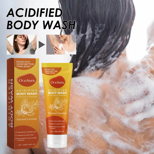 OceAura Coconut Vanilla Body Wash Gel Deep Cleanse Nourishing Moisturizing