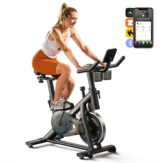 MERACH Indoor Exercise Bike With Tablet Mount And Low Noise