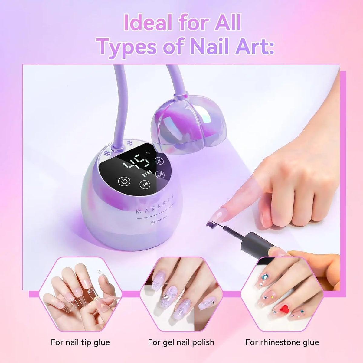Makartt Gooseneck Cordless LED Nail Lamp With Auto Sensor