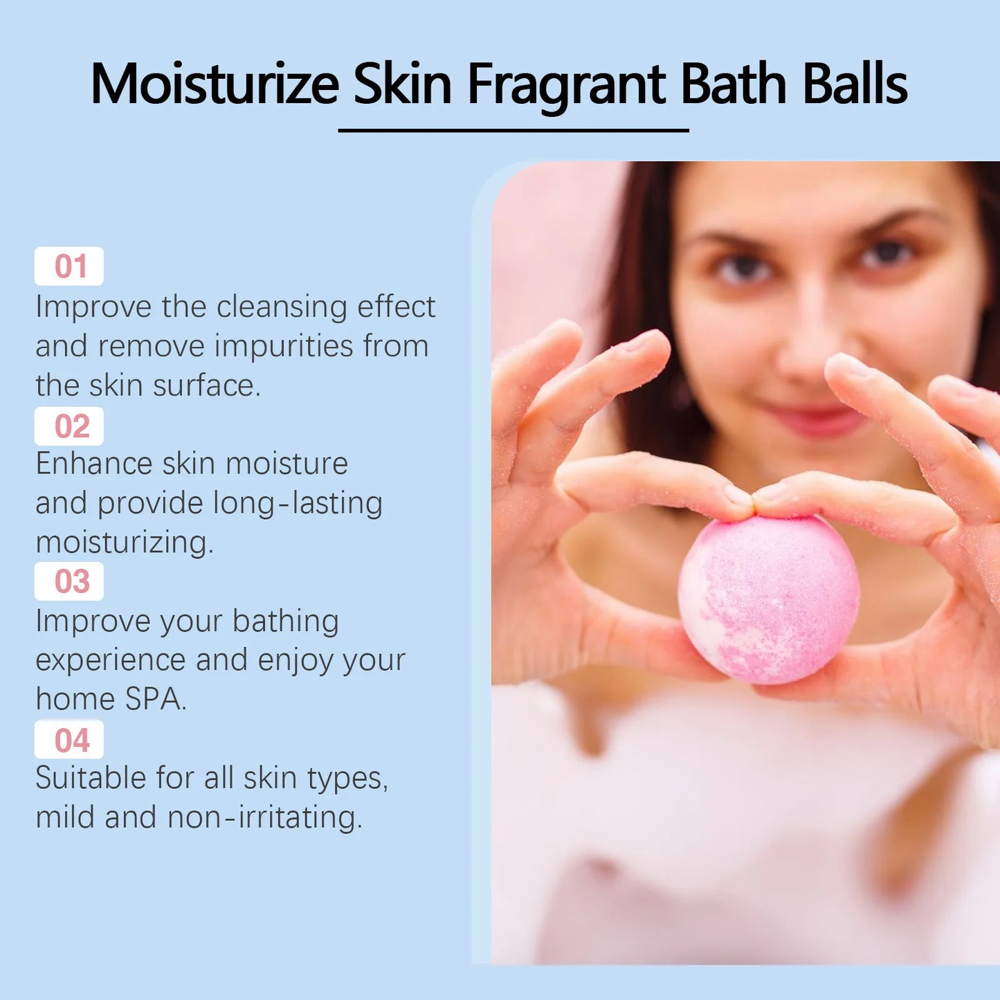 Bubble Bath Bombs Aromatherapy Exfoliating Floral Scent Spa Bath