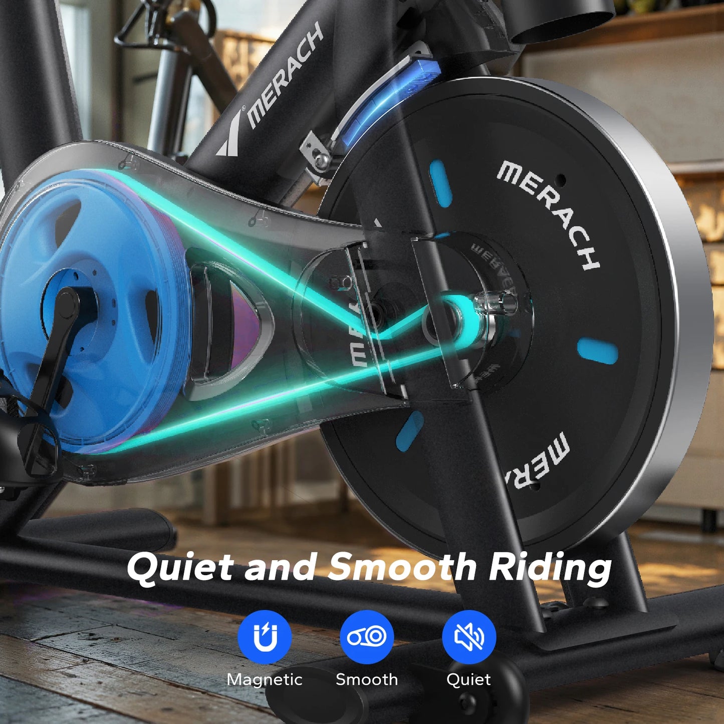 MERACH Magnetic Stationary Bike With App Bluetooth Indoor Cycling