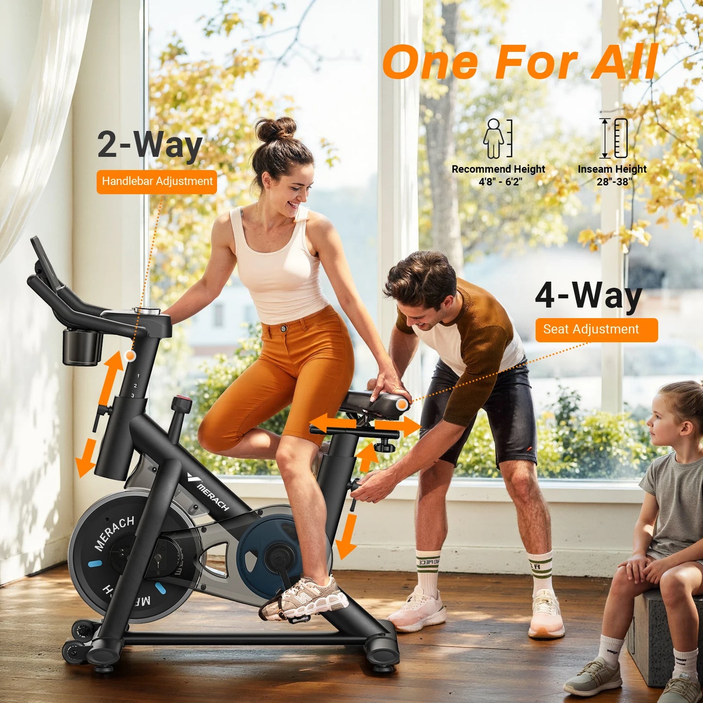 MERACH Indoor Exercise Bike With Tablet Mount And Low Noise