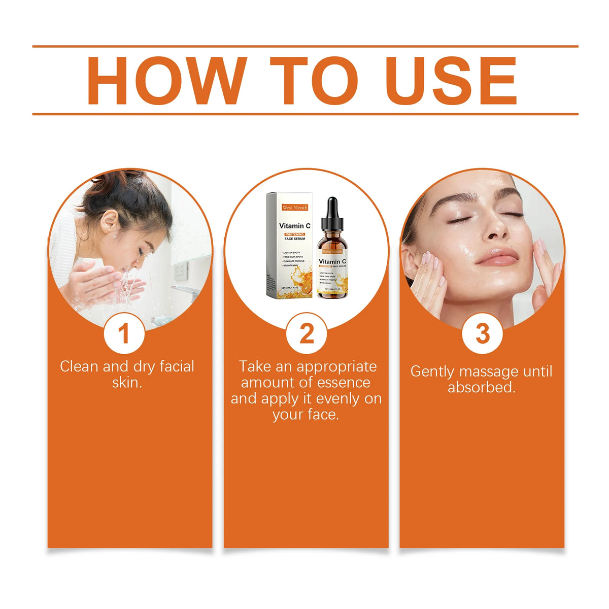 Vitamin C Hyaluronic Acid Brightening Facial Serum For Dark Spots