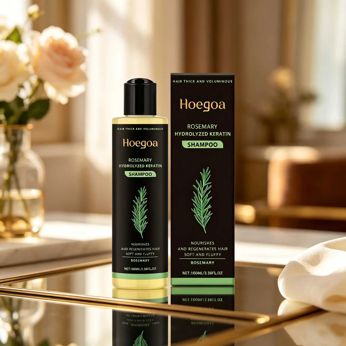 HOEGOA Thickening Rosemary Shampoo For Volume And Strength