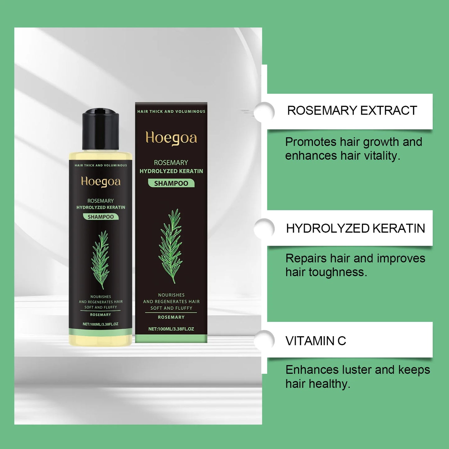 HOEGOA Thickening Rosemary Shampoo For Volume And Strength