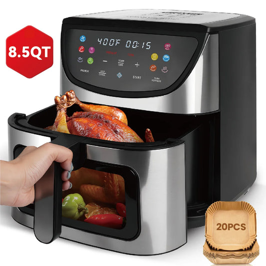 Air Fryer With View Window And Ten Presets Digital Programs