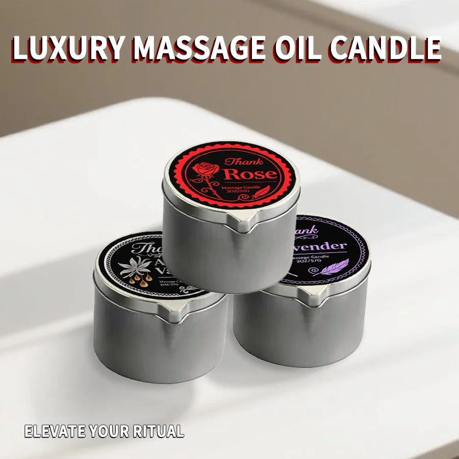 EVODUCK Massage Oil Candle With Essential Oils Scent Soy Wax