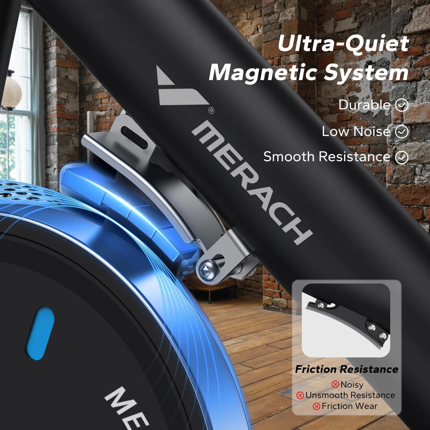 MERACH Magnetic Indoor Exercise Bike With Exclusive App