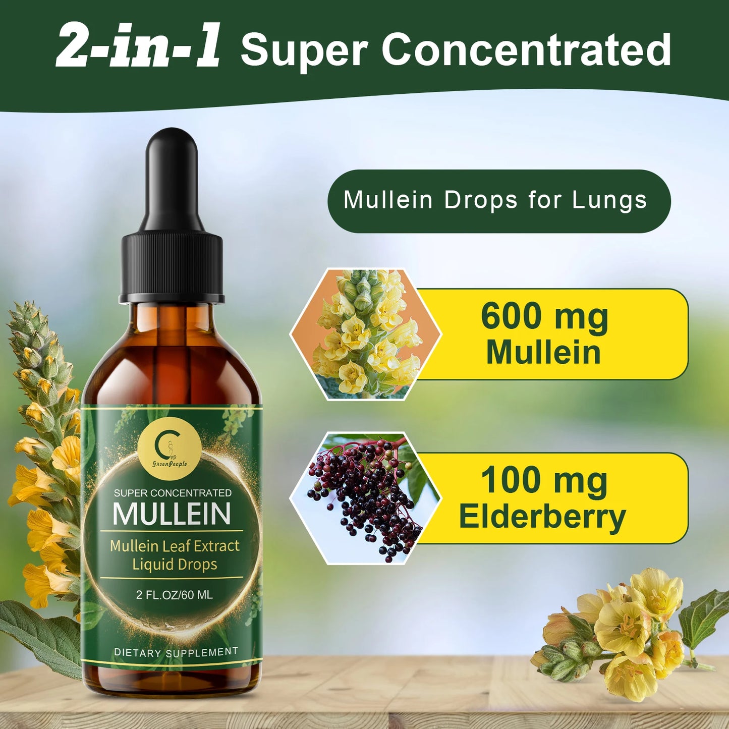 MINCH Mullein Drops For Lung Health And Immune Support